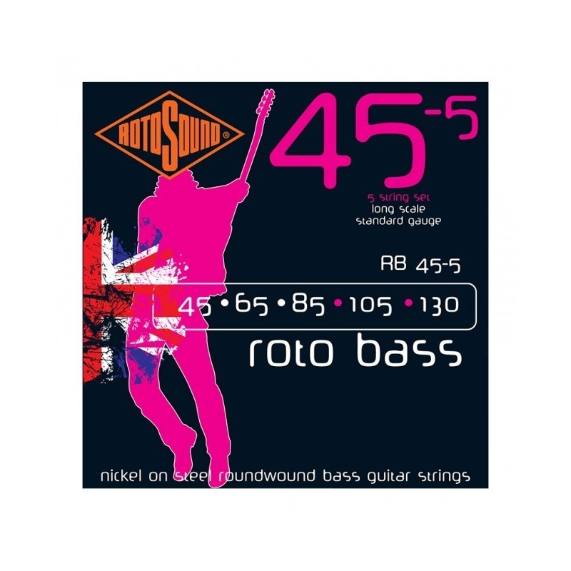 Rotosound Roto Bass RB 45 5 .045 .130 5 string set Margin Music